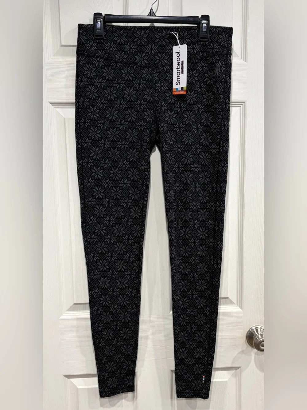 Smartwool Women's Large Merino 250 Base Layer Bottom Black Snow NWT 100% Wool